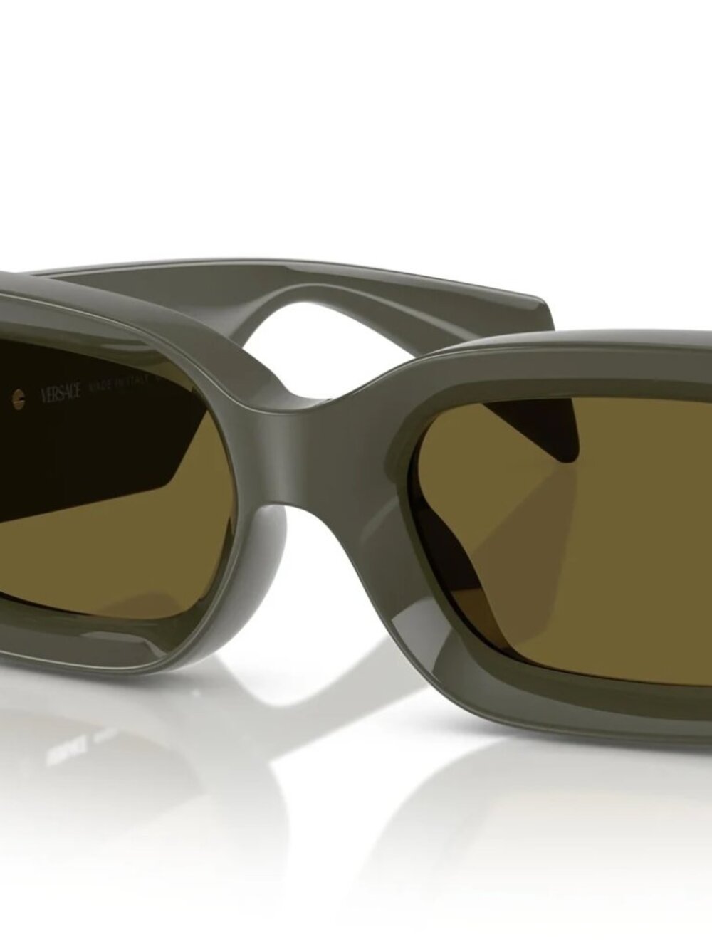 NEW VERSACE VE4474 549173 DARK OLIVE DARK BROWN UNISEX SUNGLASSES - Picture 2 of 6